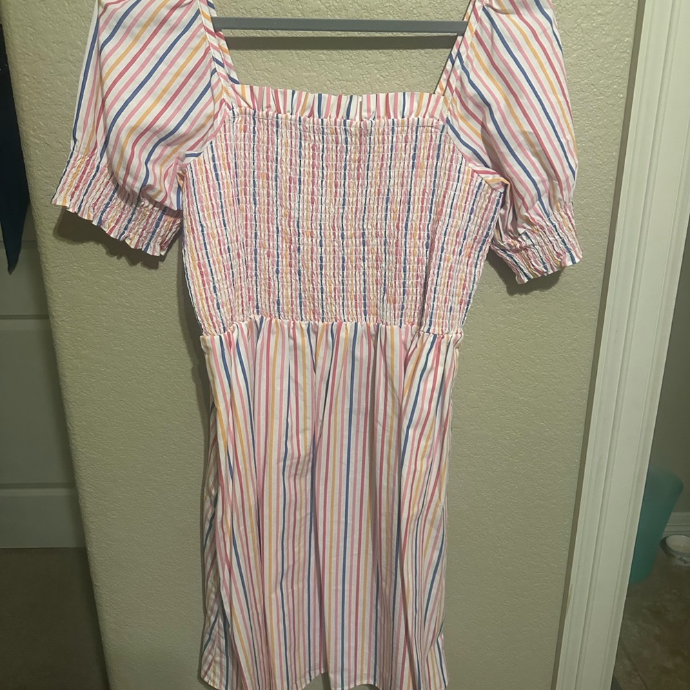 Draper James Blue Casual Dress with Floral Print
